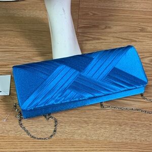 Prom bag evening new chain Elegant Blue Clutch Bag
